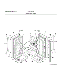 Fresh Food Doors parts for Electrolux Bottom-Mount Refrigerator EI23BC37SS4 from AppliancePartsPros.com