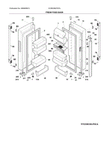 Fresh Food Doors parts for Electrolux Bottom-Mount Refrigerator E23BC68JPSFA from AppliancePartsPros.com