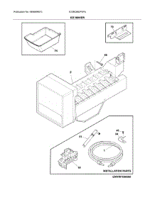Ice Maker parts for Electrolux Bottom-Mount Refrigerator E23BC68JPSFA from AppliancePartsPros.com