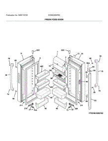 Fresh Food Doors parts for Electrolux Bottom-Mount Refrigerator E23BC69SPS3 from AppliancePartsPros.com