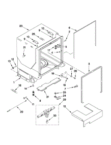 Tub And Frame Parts parts for Kitchenaid Dishwasher KUDS30IVSS4 from AppliancePartsPros.com