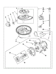 Pump And Motor Parts parts for Kitchenaid Dishwasher KUDS30IVSS4 from AppliancePartsPros.com