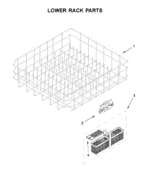 Lower Rack Parts parts for Kitchenaid Dishwasher KDPE334GBS0 from AppliancePartsPros.com