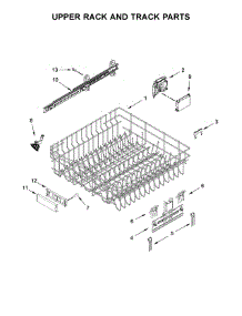 Upper Rack And Track Parts parts for Kitchenaid Dishwasher KDTE234GBS0 from AppliancePartsPros.com
