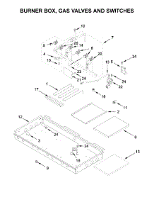 Burner Box, Gas Valves And Switches parts for Kitchenaid Range KDRS483VSD01 from AppliancePartsPros.com