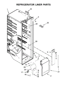 Refrigerator Liner Parts parts for Kitchenaid Side-By-Side Refrigerator KRSC503EBS00 from AppliancePartsPros.com