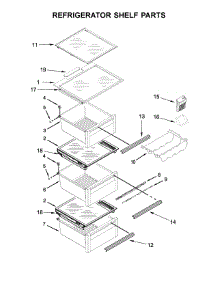 Refrigerator Shelf Parts parts for Kitchenaid Side-By-Side Refrigerator KRSC503EBS00 from AppliancePartsPros.com