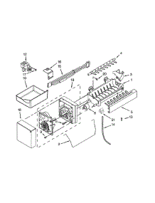 Ice Maker parts for Kitchenaid Bottom-Mount Refrigerator KBFS20EVBL10 from AppliancePartsPros.com