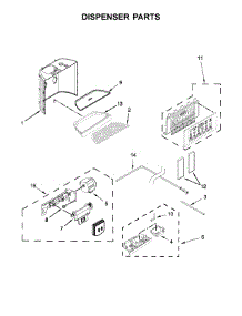 Dispenser Parts parts for Kitchenaid Side-By-Side Refrigerator KRSF505EWH01 from AppliancePartsPros.com