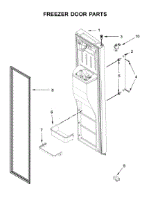 Freezer Door Parts parts for Kitchenaid Side-By-Side Refrigerator KRSC503EBS01 from AppliancePartsPros.com