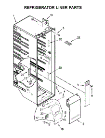 Refrigerator Liner Parts parts for Kitchenaid Side-By-Side Refrigerator KRSC503EBS01 from AppliancePartsPros.com
