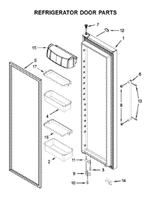 Refrigerator Door Parts parts for Kitchenaid Side-By-Side Refrigerator KRSC503EBS01 from AppliancePartsPros.com