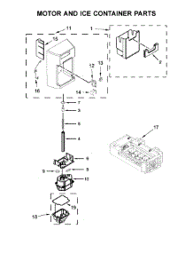 Motor And Ice Container Parts parts for Kitchenaid Side-By-Side Refrigerator KRSC503EBS01 from AppliancePartsPros.com