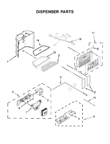 Dispenser Parts parts for Kitchenaid Side-By-Side Refrigerator KRSC503EBS01 from AppliancePartsPros.com