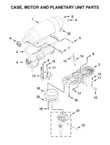 Case, Motor And Planetary Unit Parts parts for Kitchenaid Stand Mixer 7KSM3311XZBM0 from AppliancePartsPros.com
