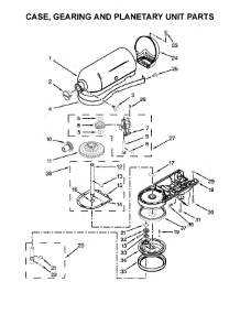 Case, Gearing And Planetary Unit Parts parts for Kitchenaid Stand Mixer KSM105GBCCL0 from AppliancePartsPros.com
