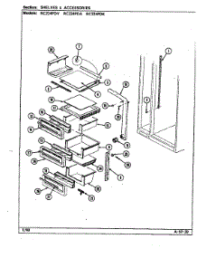 Shelves & Accessories (Rc224pda / Ds33a) (Rc224pdk / Ds34a) (Rc224pdv / Ds32a) parts for Magic Chef Refrigerator RC224PDA/DS34A from AppliancePartsPros.com