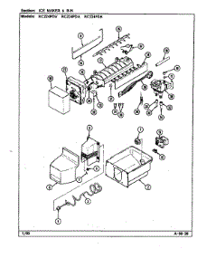 Ice Maker & Bin (Rc224pda / Ds33a) (Rc224pdk / Ds34a) (Rc224pdv / Ds32a) parts for Magic Chef Refrigerator RC224PDA/DS34A from AppliancePartsPros.com