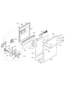 Door parts for Thermador Dishwasher DWHD94EP/49 from AppliancePartsPros.com