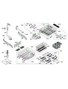 Basket Assy parts for Thermador Dishwasher DWHD94EP/49 from AppliancePartsPros.com