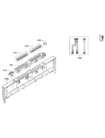 Control Panel parts for Thermador Dishwasher DWHD650GFP/01 from AppliancePartsPros.com