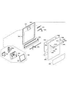 Door Assy parts for Thermador Dishwasher DWHD650GFP/01 from AppliancePartsPros.com