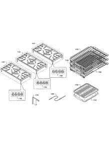 Grates / Shelfs parts for Thermador Gas Range PRG366JG/01 from AppliancePartsPros.com