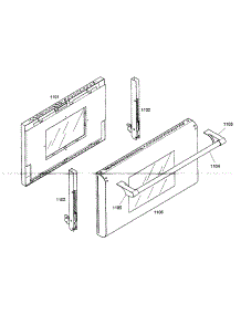 Large Oven Door parts for Thermador Range PRD484EEG01 from AppliancePartsPros.com