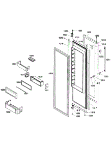 Right Door parts for Thermador Side-By-Side Refrigerator KBUDT4255E/03 from AppliancePartsPros.com