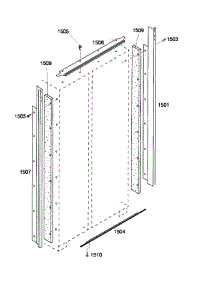 Framing parts for Thermador Side-By-Side Refrigerator KBUDT4255E/03 from AppliancePartsPros.com