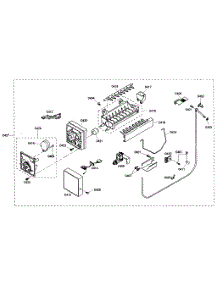 Icemaker parts for Thermador Bottom-Mount Refrigerator KBULT3655E01 from AppliancePartsPros.com