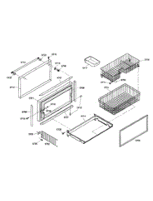 Freezer Door parts for Thermador Bottom-Mount Refrigerator KBULT3655E01 from AppliancePartsPros.com