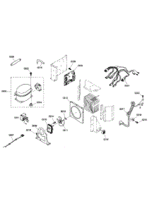 Compressor parts for Thermador Bottom-Mount Refrigerator KBURT3655E01 from AppliancePartsPros.com