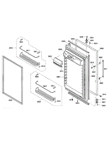 Refrig Door parts for Thermador Bottom-Mount Refrigerator KBURT3655E01 from AppliancePartsPros.com