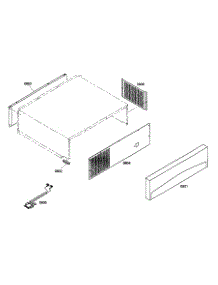 Top Grille parts for Thermador Bottom-Mount Refrigerator KBURT3655E01 from AppliancePartsPros.com