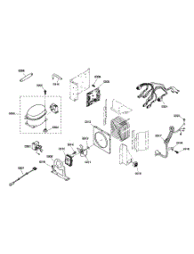 Compressor Assy parts for Thermador Side-By-Side Refrigerator KBUDT4265E/01 from AppliancePartsPros.com