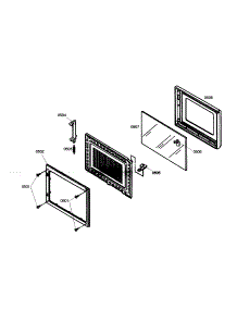 Microwave Door Assy parts for Thermador Wall Oven/Microwave Combo POM301/01 from AppliancePartsPros.com
