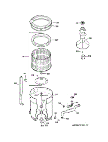 Tub, Basket & Agitator parts for Hot Point Washer MTAP1200D1WW from AppliancePartsPros.com
