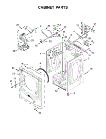 Cabinet Parts parts for Maytag Dryer MED5500FW2 from AppliancePartsPros.com