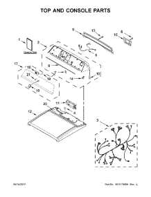 Top And Console Parts parts for Maytag Dryer YMEDB855DW4 from AppliancePartsPros.com
