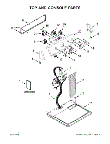 Top And Console Parts parts for Maytag Dryer MGDC465HW0 from AppliancePartsPros.com