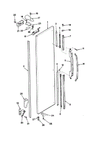 Freezer Outer Door parts for Maytag Side-By-Side Refrigerator RSD20A-BM05B from AppliancePartsPros.com