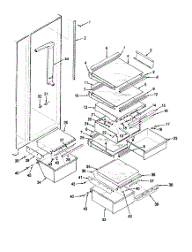 Shelves & Accessories parts for Maytag Side-By-Side Refrigerator RSD20A-BM05B from AppliancePartsPros.com
