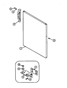 Fresh Food Outer Door parts for Maytag Refrigerator MTB1742ZARW from AppliancePartsPros.com