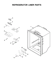 Refrigerator Liner Parts parts for Maytag Bottom-Mount Refrigerator MBR1957FEZ02 from AppliancePartsPros.com
