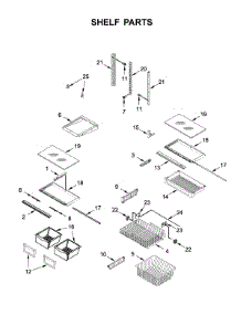 Shelf Parts parts for Maytag Bottom-Mount Refrigerator MBR1957FEZ02 from AppliancePartsPros.com