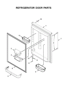 Refrigerator Door Parts parts for Maytag Bottom-Mount Refrigerator MBR1957FEZ02 from AppliancePartsPros.com