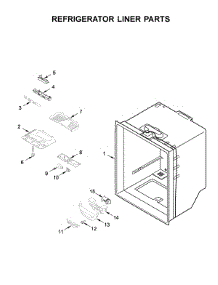 Refrigerator Liner Parts parts for Maytag Bottom-Mount Refrigerator MBL1957FEZ02 from AppliancePartsPros.com