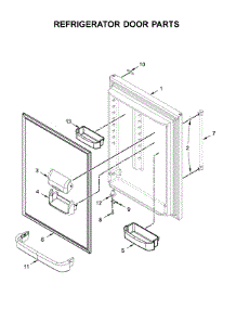 Refrigerator Door Parts parts for Maytag Bottom-Mount Refrigerator MBL1957FEZ02 from AppliancePartsPros.com