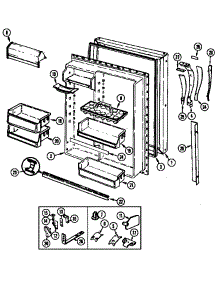 Fresh Food Door parts for Maytag Refrigerator HRNT23393V/DF98A from AppliancePartsPros.com